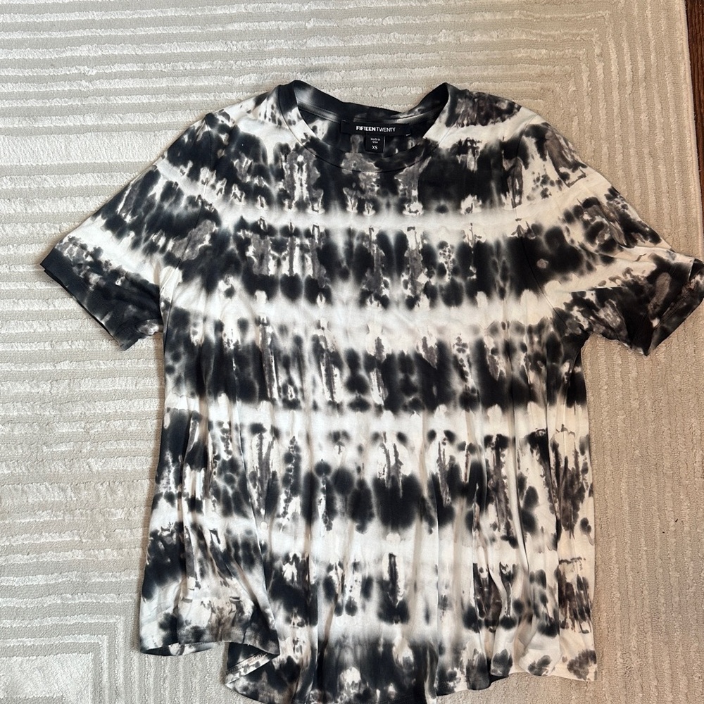 Fifteen Twenty Monochrome Tie-Dye Top